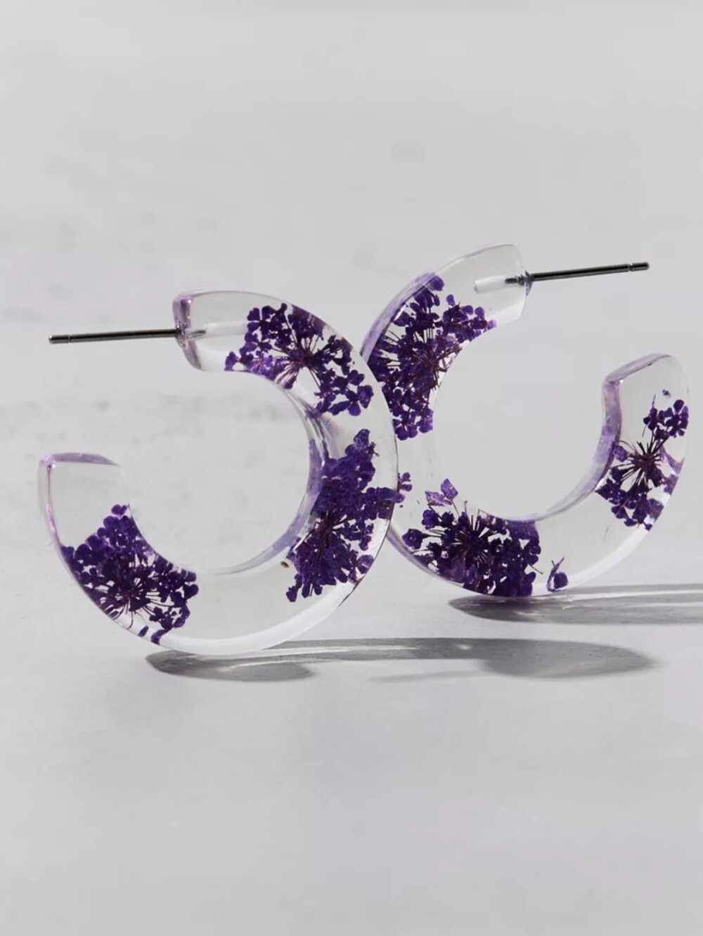Pressed Flowers Clear Hoop